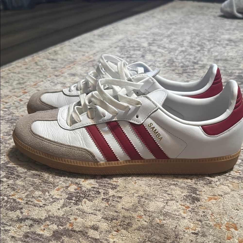 Adidas White and Red samba
